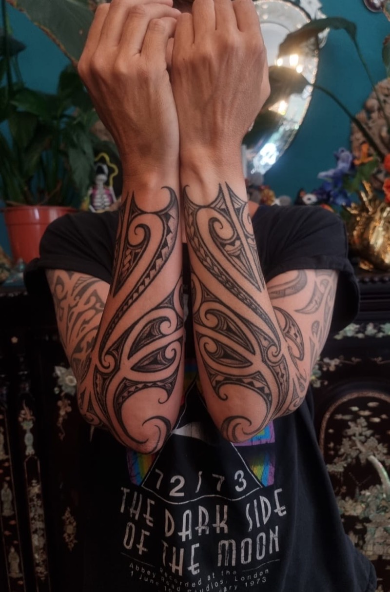 Maori forearm tattoos